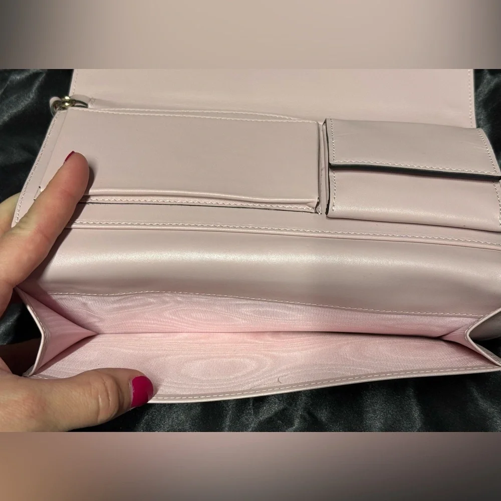 Valentino blush pink rock stud clutch/wristlet